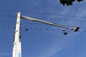 Koelner Seilbahn Gondel blieb haengen Koeln Linksrheinisch P580